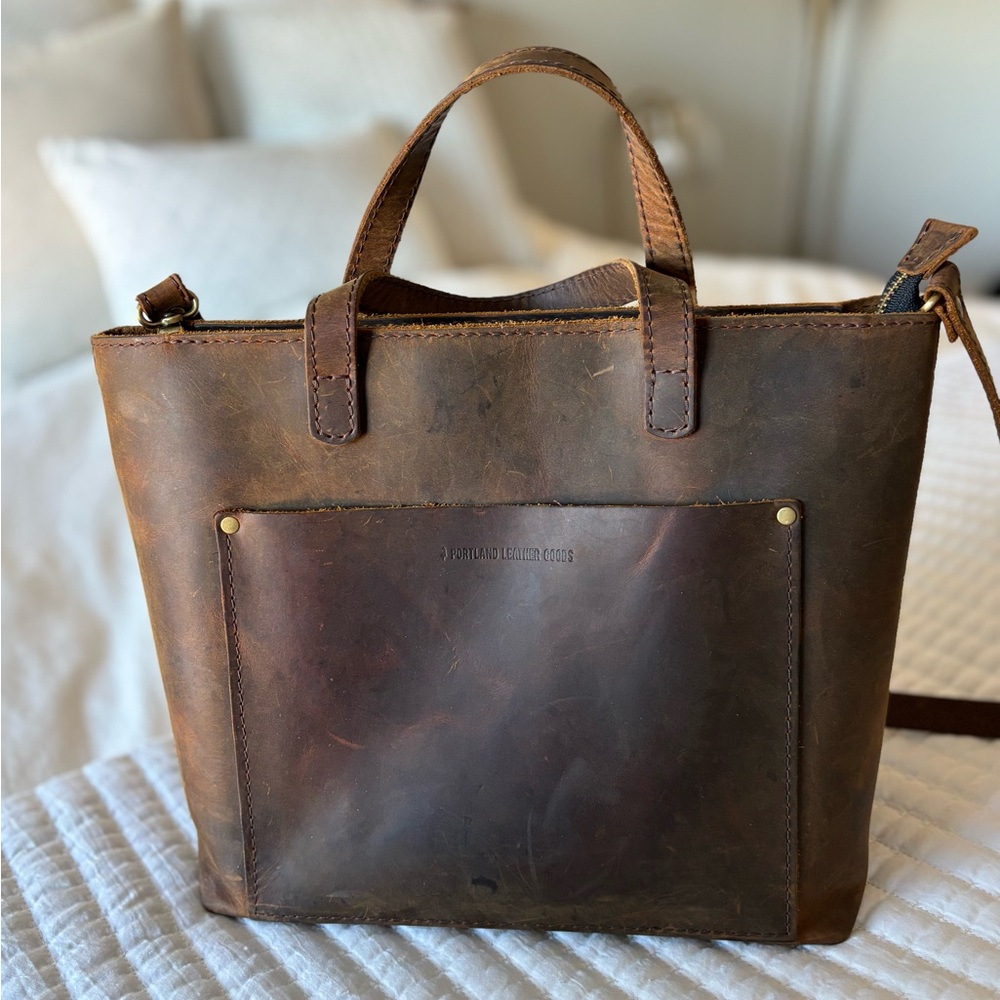 Portland leather brown purse. Firm leather, beautiful condition. SOLD